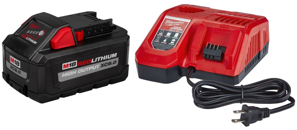 Milwaukee M18 REDLITHIUM HIGH OUTPUT XC8.0 Starter Kit 48-59-1880 from Milwaukee - Mycitystee
