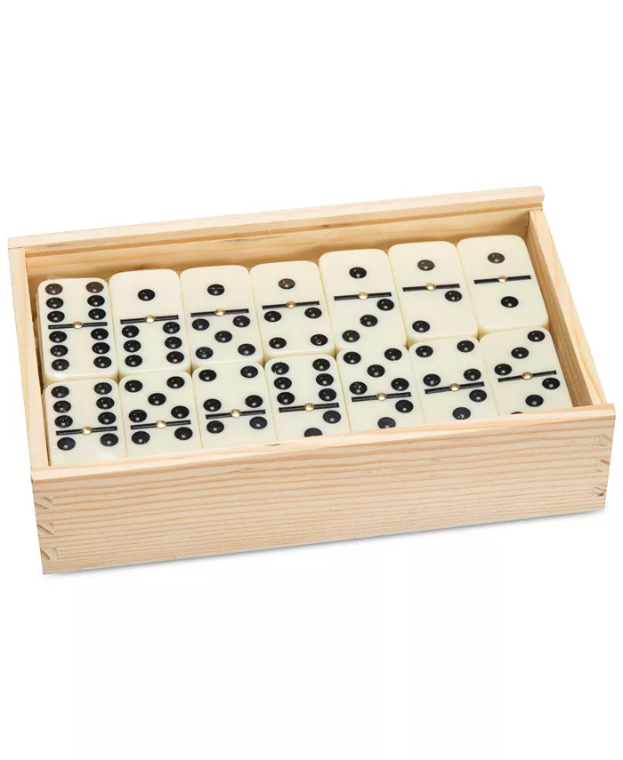 Trademark Global Premium Set of 55 Double Nine Dominoes with Wood Case， 2