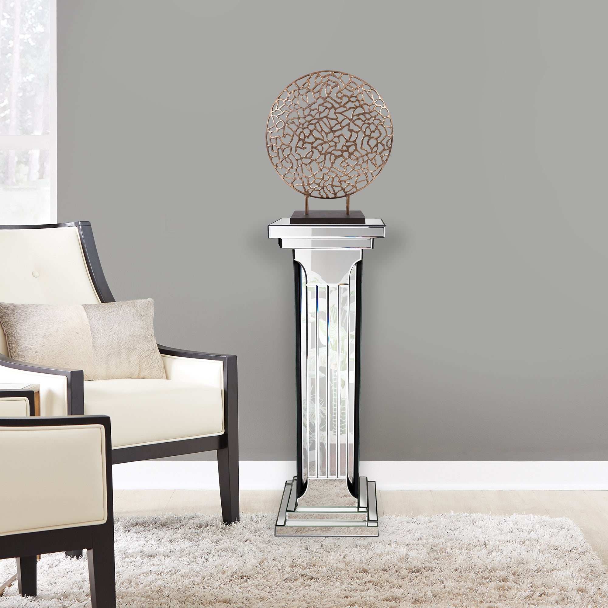 Strick and Bolton Bourdelle Mirrored Pedestal - Mycitystee