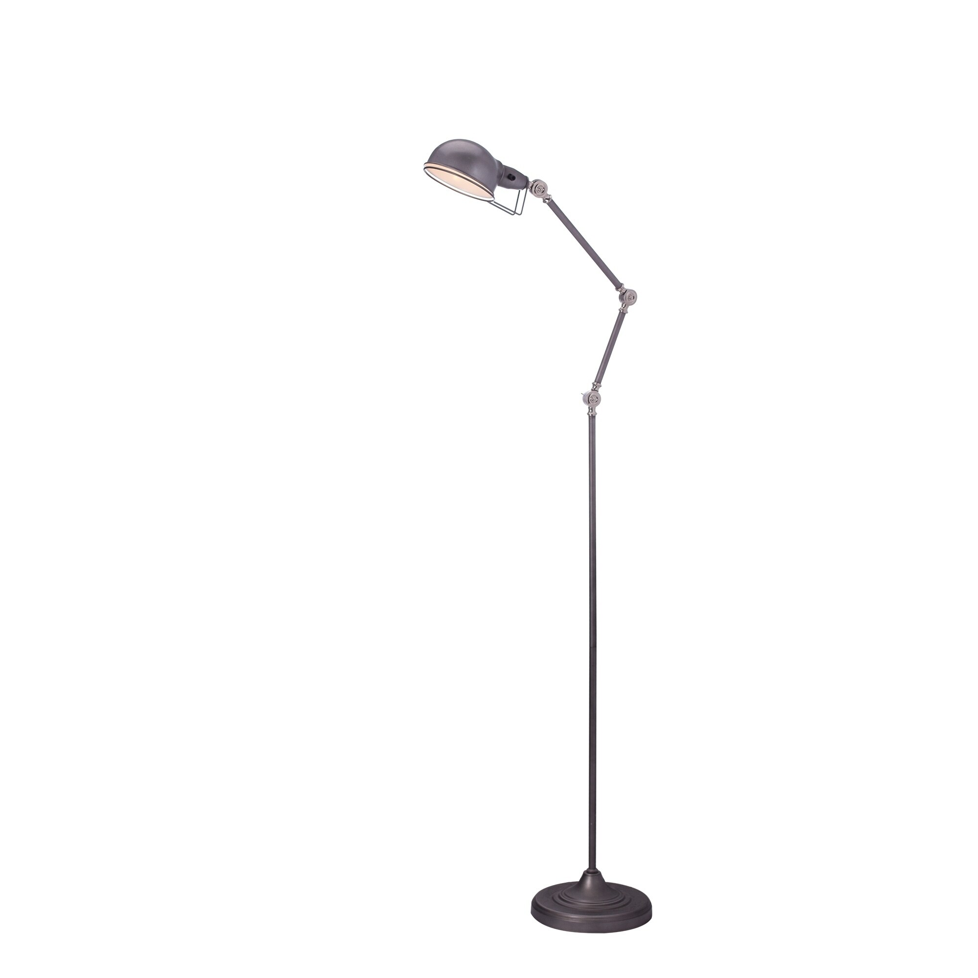Fangio Lighting's 1404SIL 57 inch Metal Floor Lamp in Matte Silver - Mycitystee