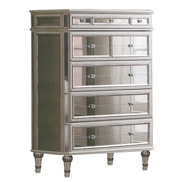 Best Master Furniture Antique Mirror 5 Drawer Chest - - 20957396 - Mycitystee