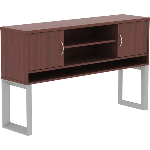 Lorell Relevance Series Mahogany Laminate Office Furniture Hutch (16218) - Mycitystee