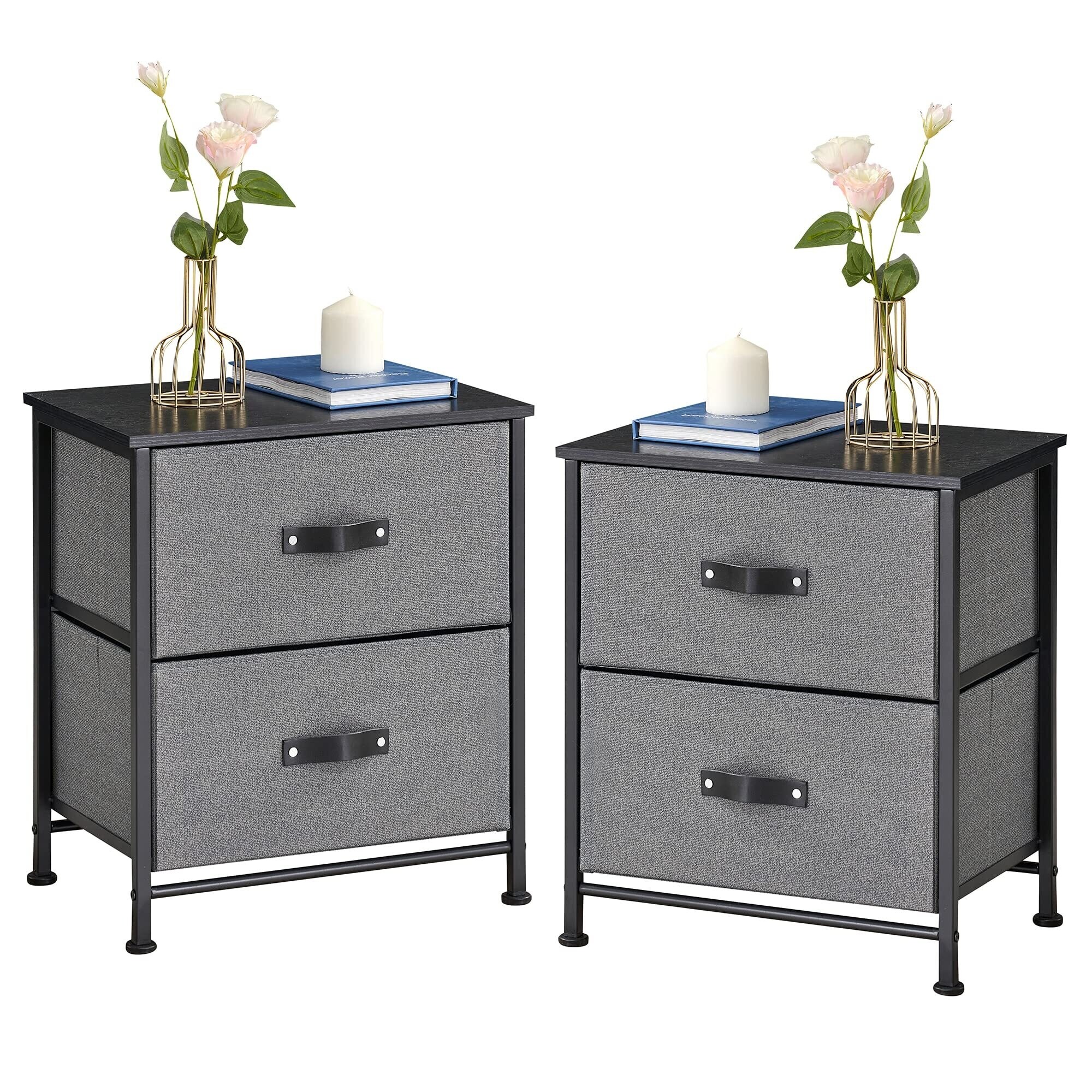 2 Drawer Dresser Nightstand for Bedroom(set of 2) - - 37980805 - Mycitystee