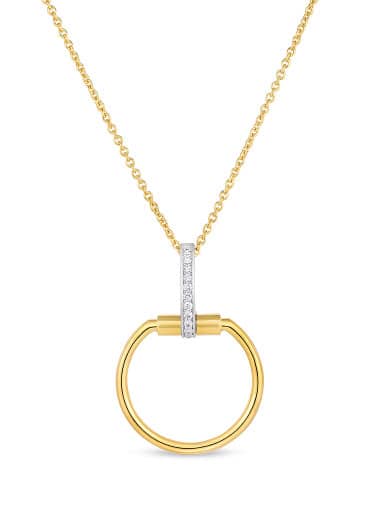 Roberto Coin 18KT Gold Necklace With Diamonds - Mycitystee