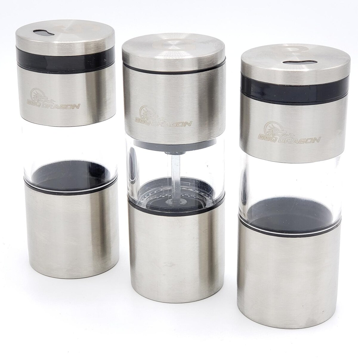 BBQ Dragon 3-Piece Magnetic Spice Shaker Grilling Set - Mycitystee