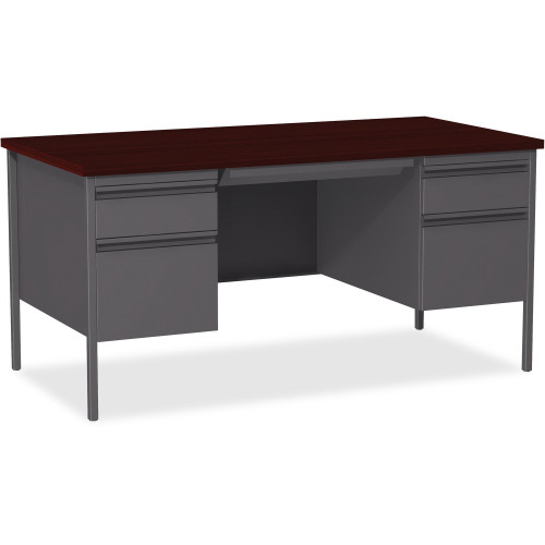 Lorell Fortress Series Double-Pedestal Desk (60928) - Mycitystee