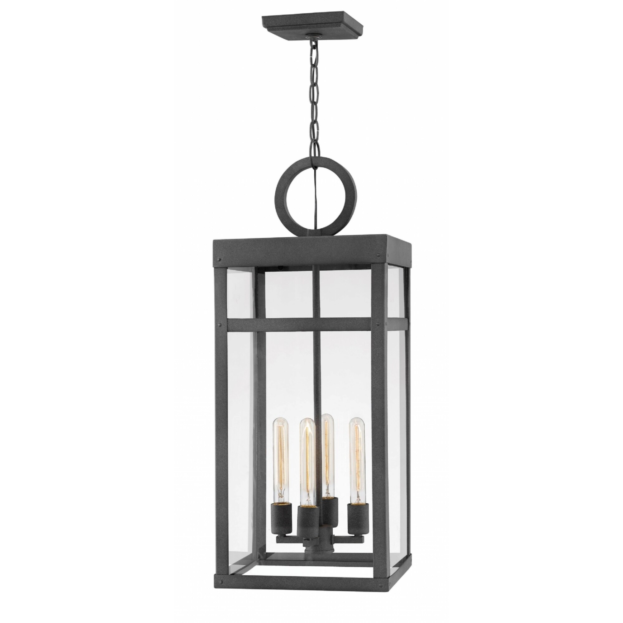 Hinkley Porter 4-Light Outdoor Pendant in Aged Zinc - Mycitystee