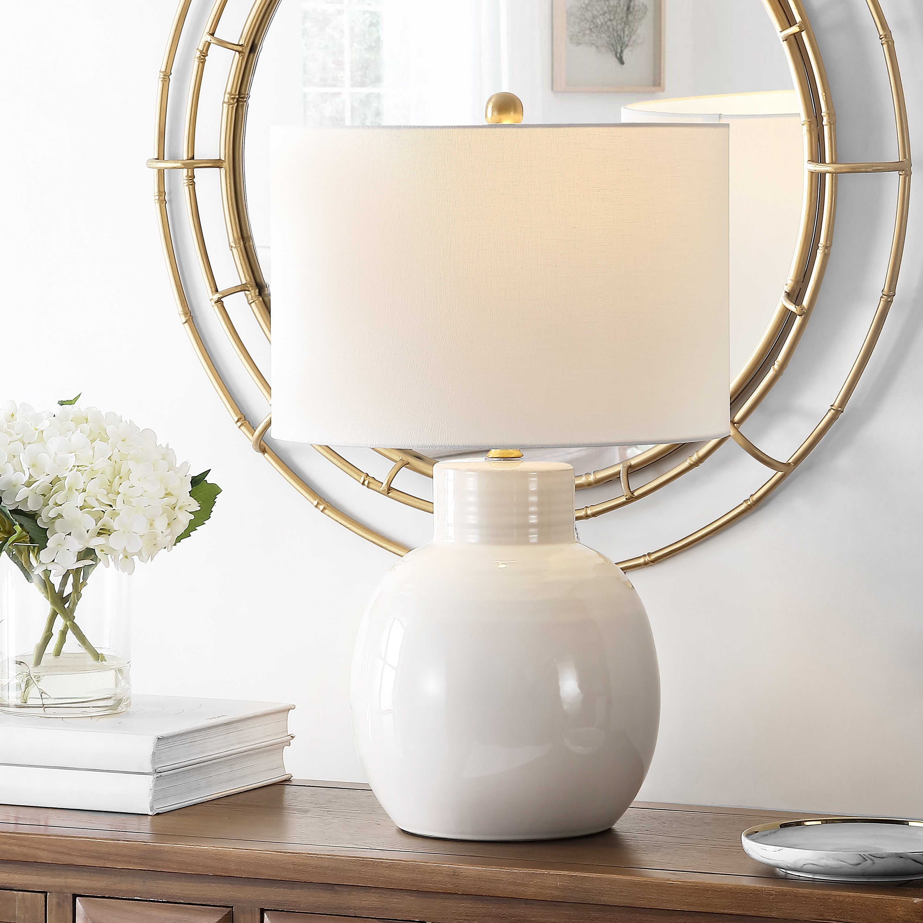 SAFAVIEH Lighting Syra 24-inch Ceramic LED Table Lamp - 15
