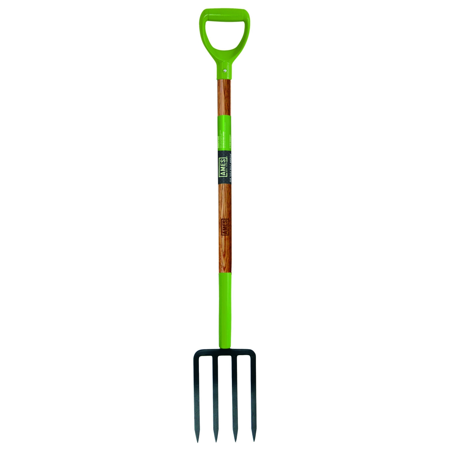 Ames 4 Tine Steel Spading Fork 30 in. Wood Handle - Mycitystee