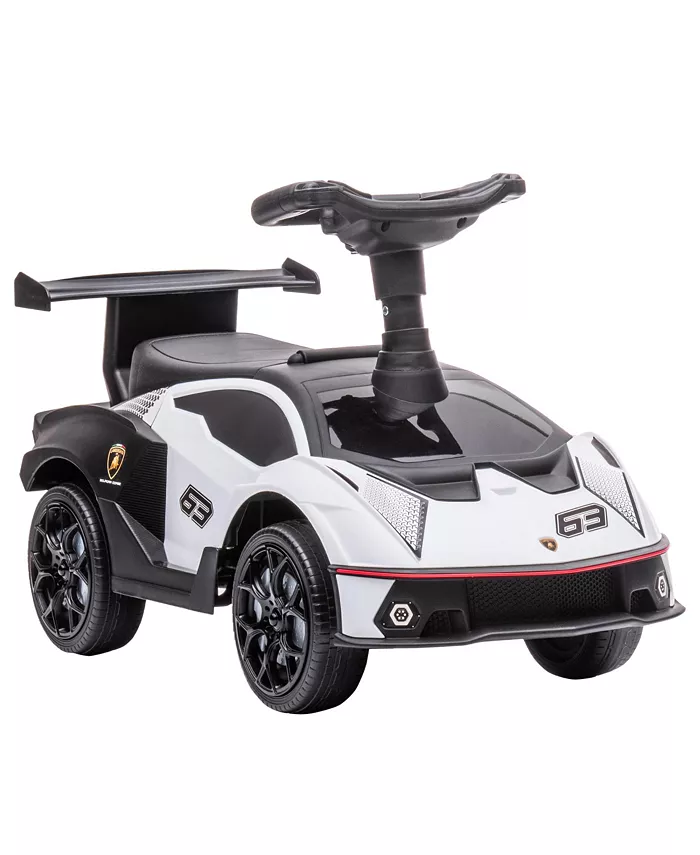 Aosom Ride on Push Car， Ride Racer， Foot-to-Floor Walking Sliding Car for Toddler with Under Seat Storage， Horn and Engine Sound， Steering Wheel， Aged - Mycitystee