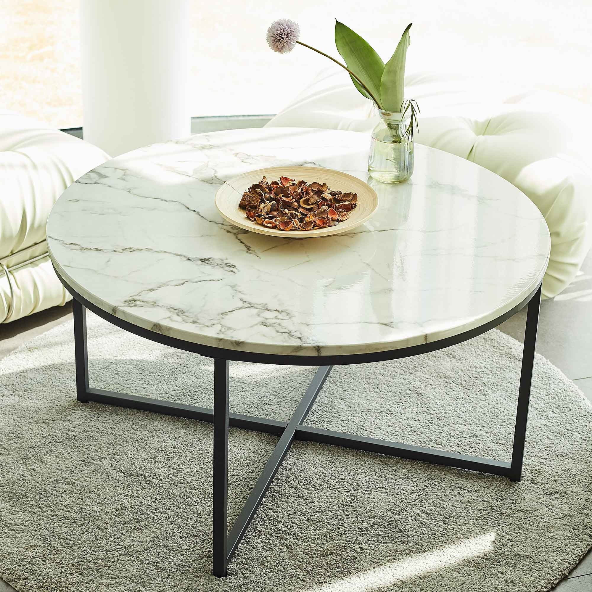 CO-Z Modern 36-inch Round Coffee Table - Mycitystee