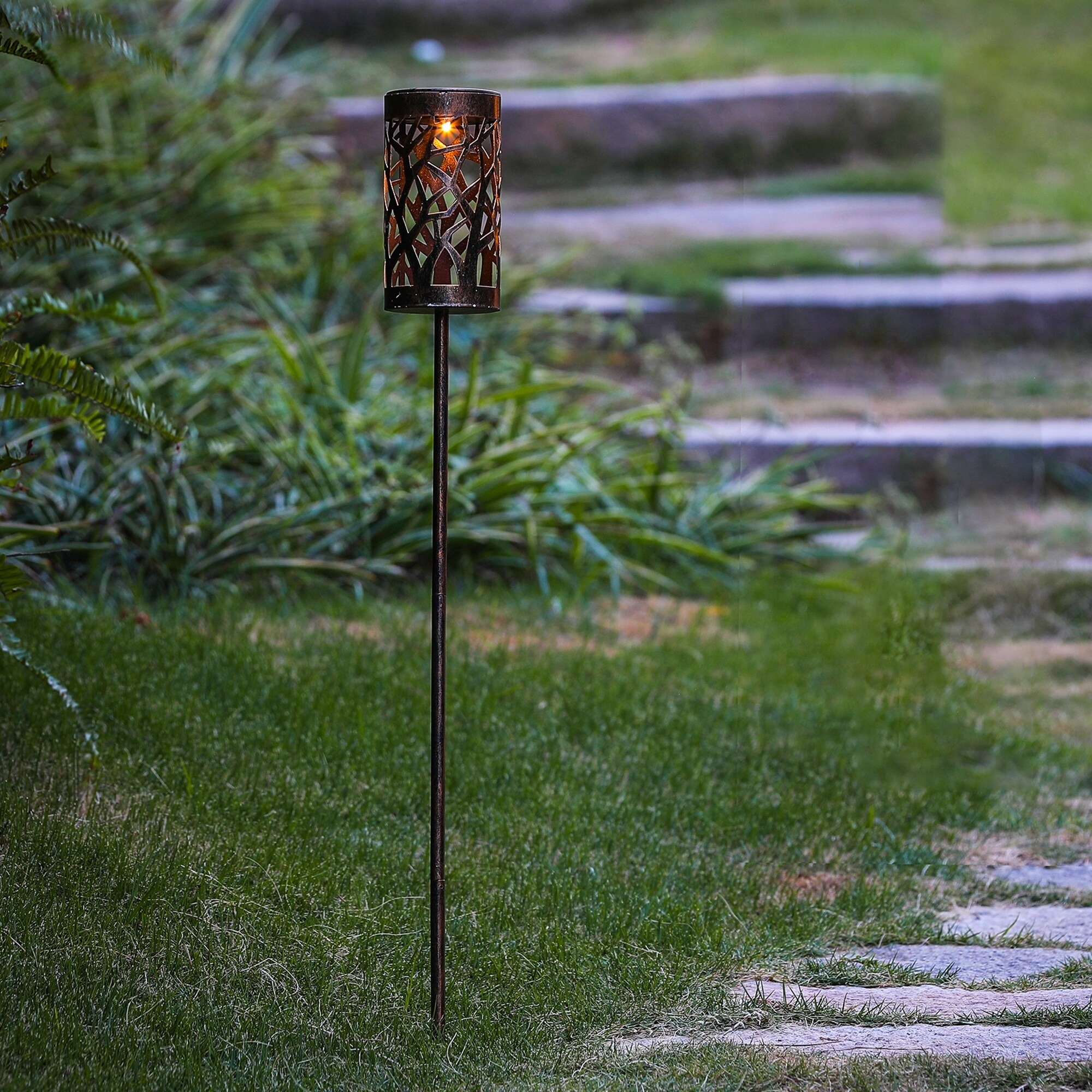 Metal Prism Solar Light Garden Stake - Mycitystee