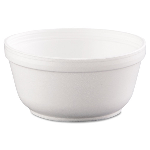 Dart Insulated Foam Bowls， 12 oz， White， 50/Pack， 20 Packs/Carton (12B32) - Mycitystee