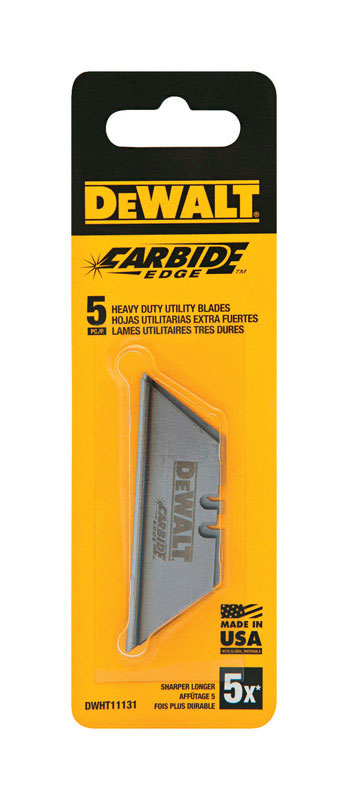DeWalt Carbide Edge Steel Heavy Duty Utility Blade 2-1/2 in. L 5 pc - Mycitystee