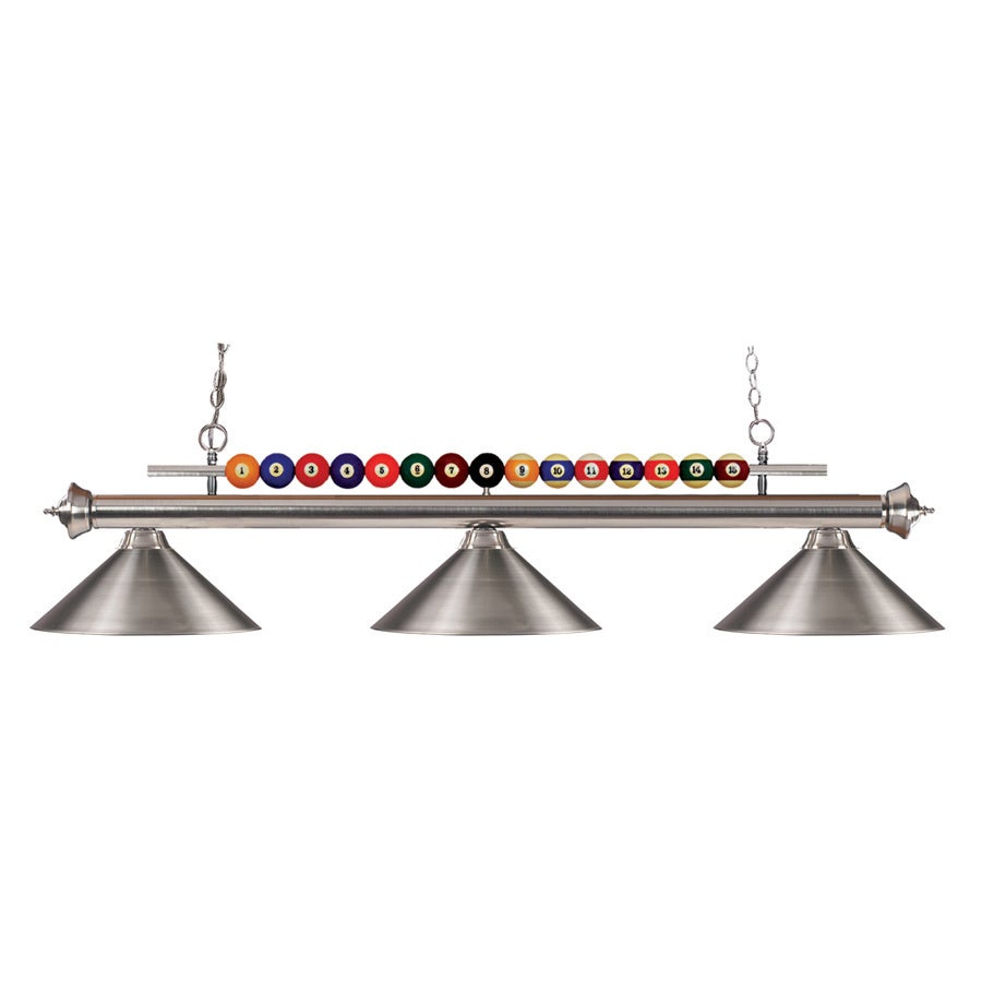 Avery Home Lighting 3-light Brushed-nickel Billiard Fixture - Brushed nickel - Mycitystee