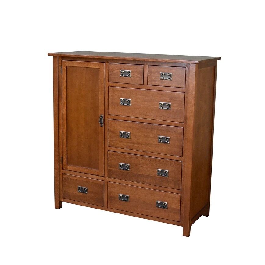Mission Style Solid Oak Chest Of Drawers - - 37188978 - Mycitystee