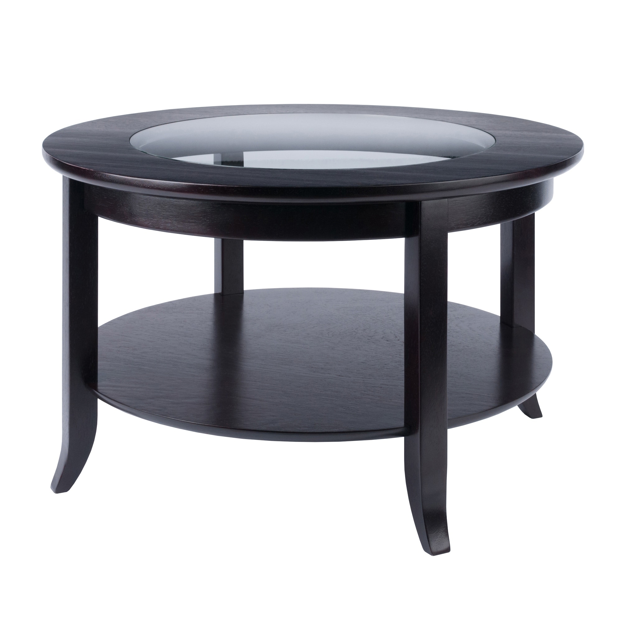Genoa Coffee Table， Espresso - 30 x 30 x 18.03 inches - Mycitystee