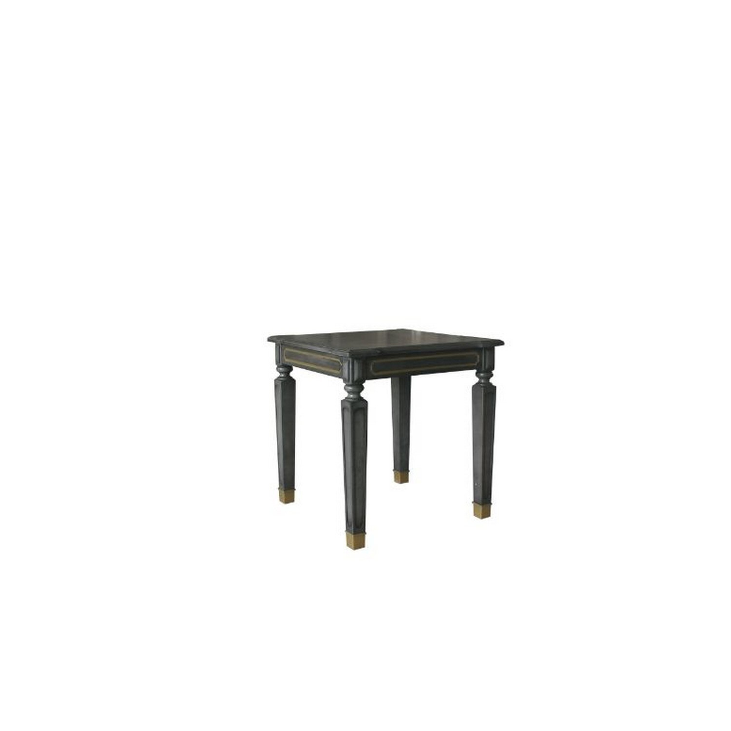 End Table with Wooden Square Tapered Legs， Gray - Mycitystee