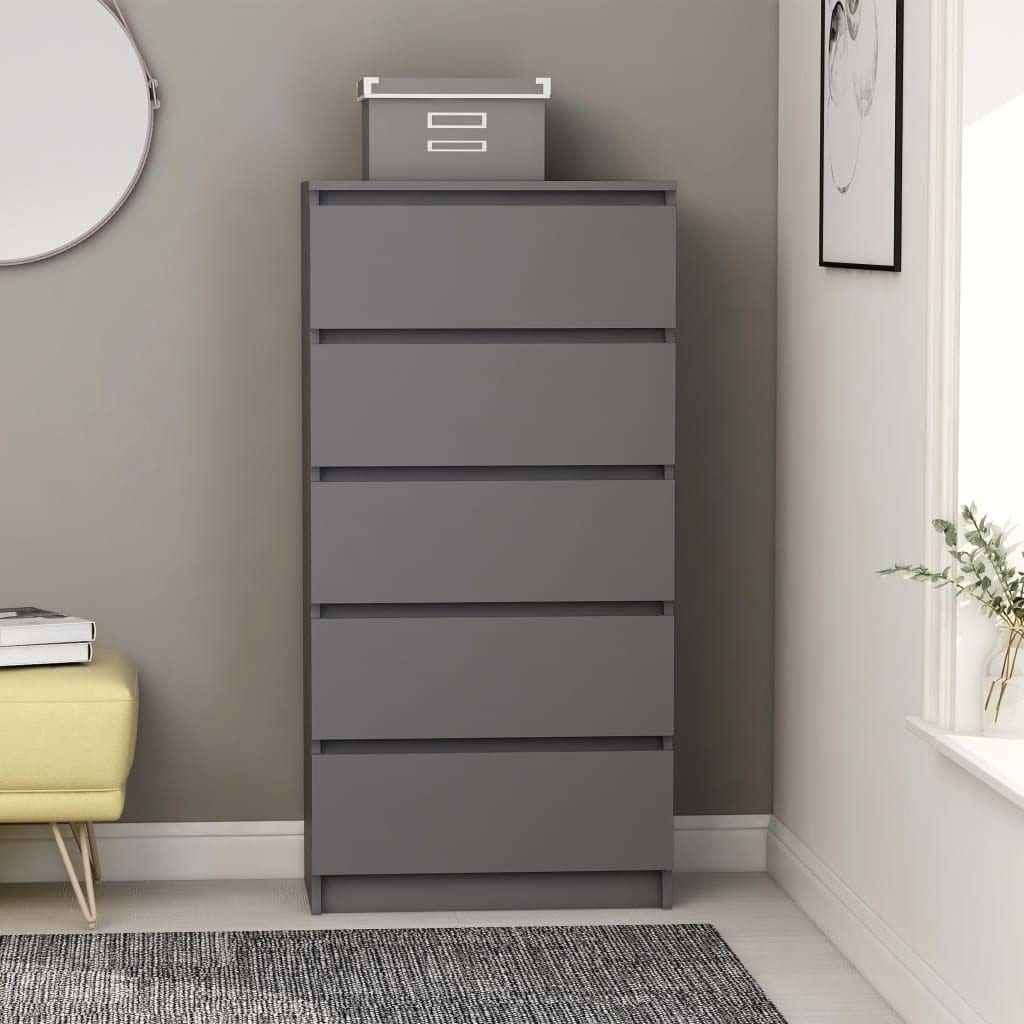 5 Drawer Dresser， Chest of Drawers with 5-Layer Modern Floor Storage Cabinet， Nightstand for Bedroom， Living Room - as picture - - 37668240 - Mycitystee