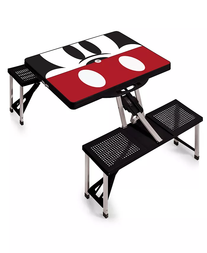 Disney Mickey Mouse Silhouette Picnic Table Portable Folding Table with Seats - Mycitystee