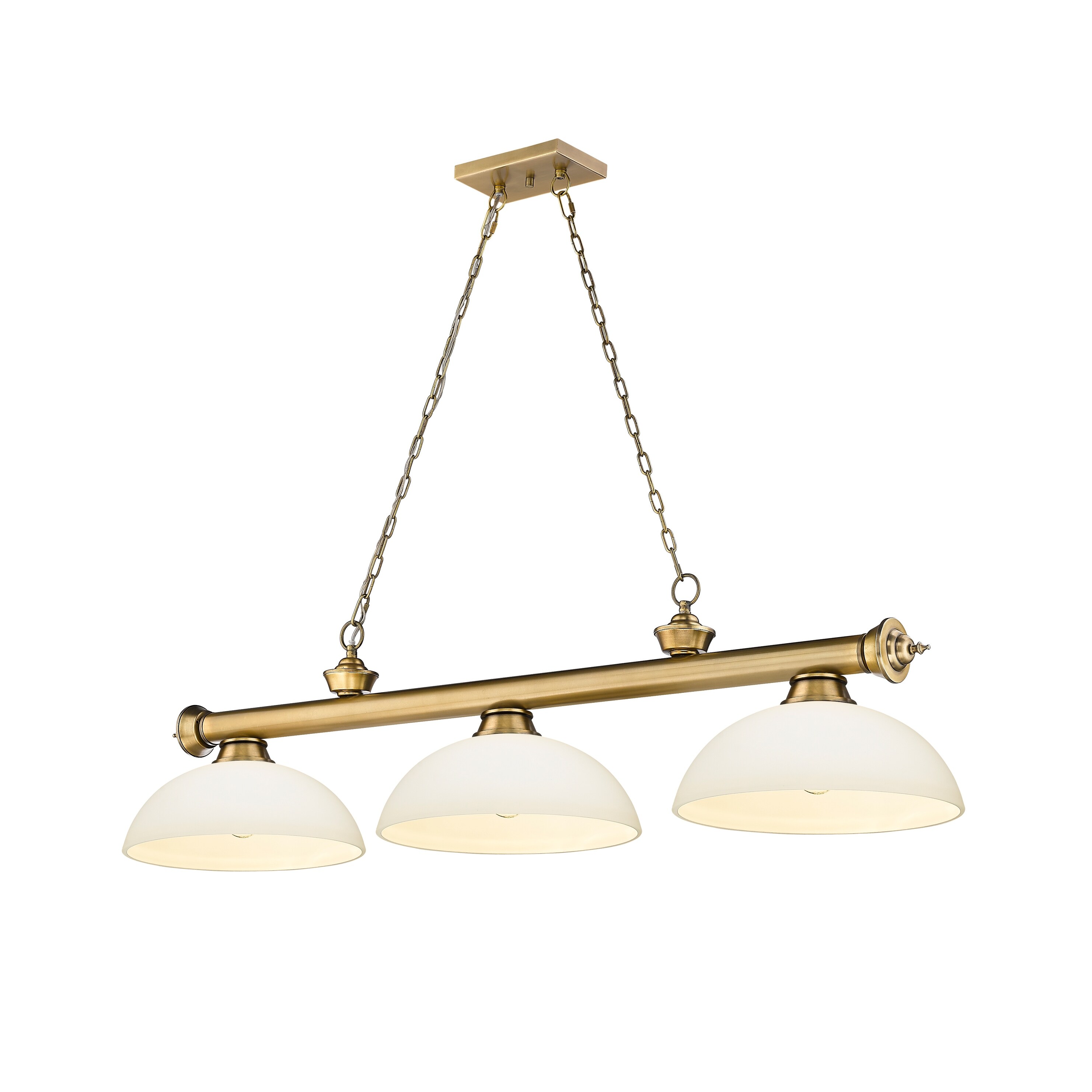 Cordon 3 Light Billiard - Rubbed Brass - Mycitystee