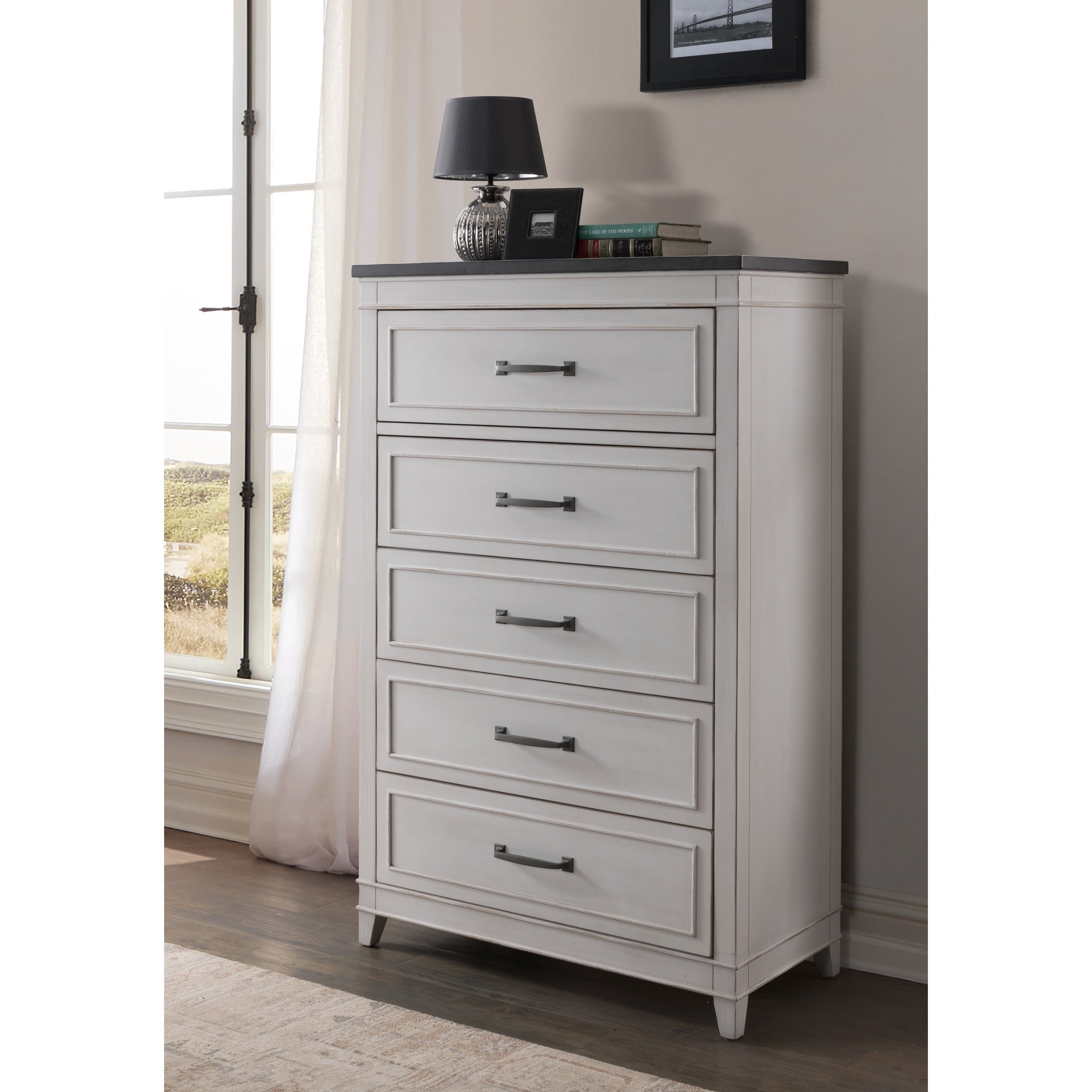 The Gray Barn Happy Horse White and Grey 5-drawer Chest - - 28714627 - Mycitystee