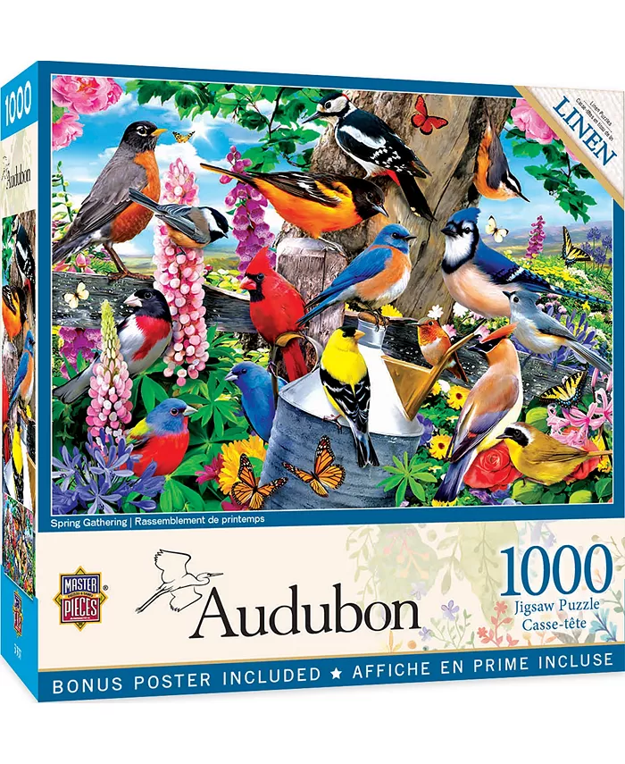 MasterPieces Puzzles Audubon - Spring Gathering 1000 Piece Puzzle Adult Jigsaw Puzzle - Mycitystee