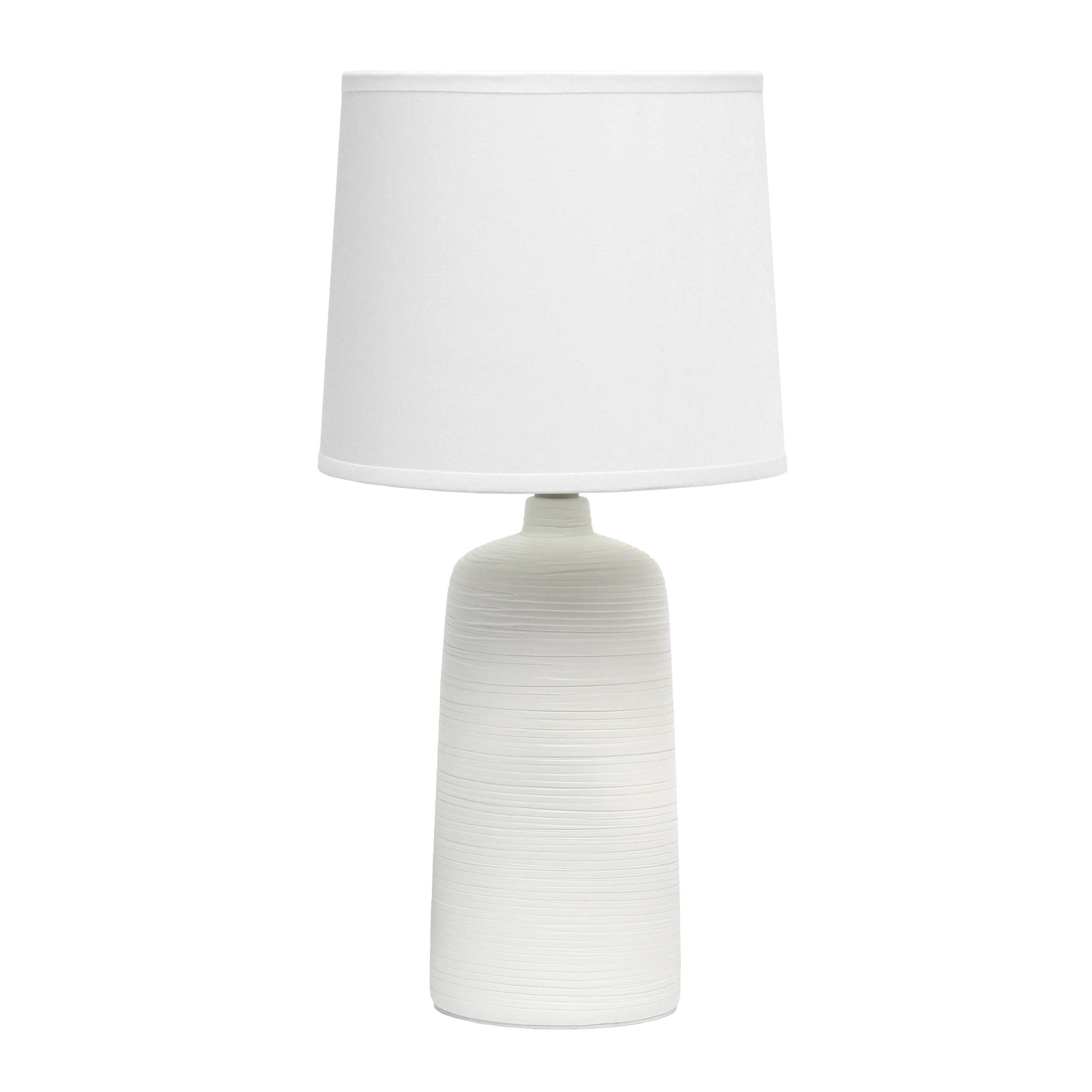 Simple Designs Textured Linear Ceramic Table Lamp - Mycitystee