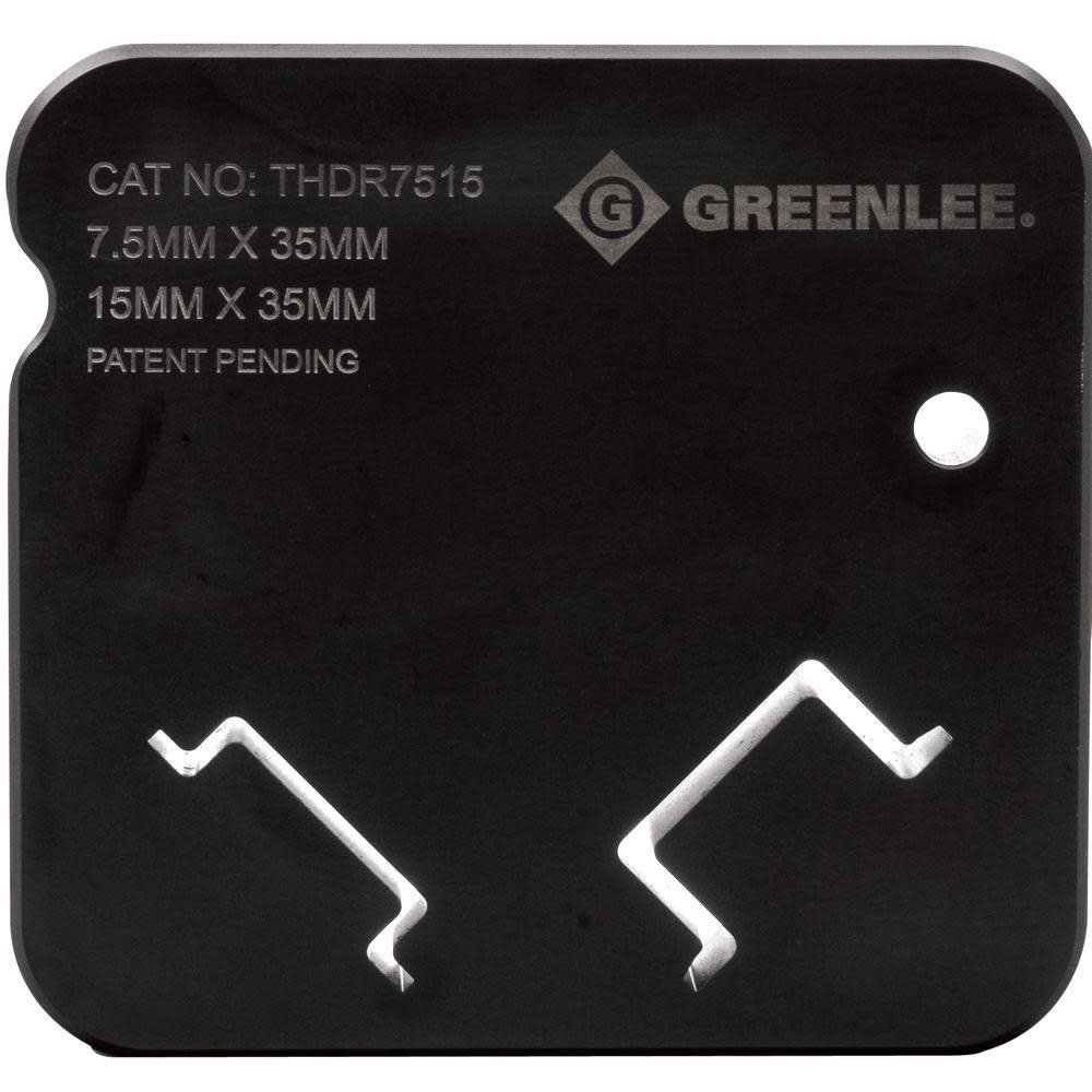 Greenlee Top-Hat Din Rail 7.5mm and 15mm x 35mm Die Set for Strut Cutter - Mycitystee
