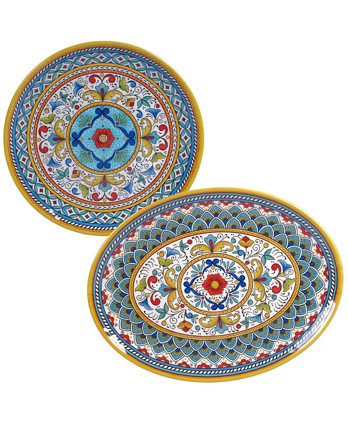 Certified International Portofino Melamine 2-Pc. Platter Set - Mycitystee
