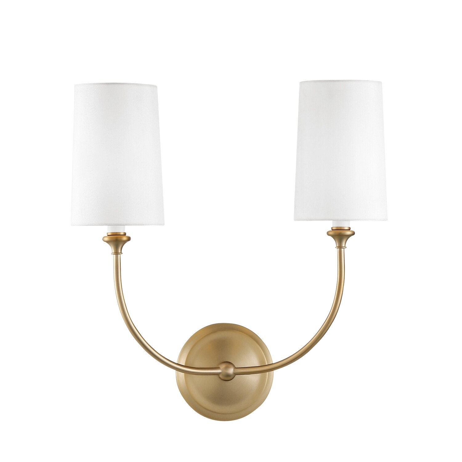 Libby Langdon for Crystorama Sylvan 2-light Vibrant Gold Wall Sconce - 15.5'' W x 15.87'' H x 7'' D - Mycitystee