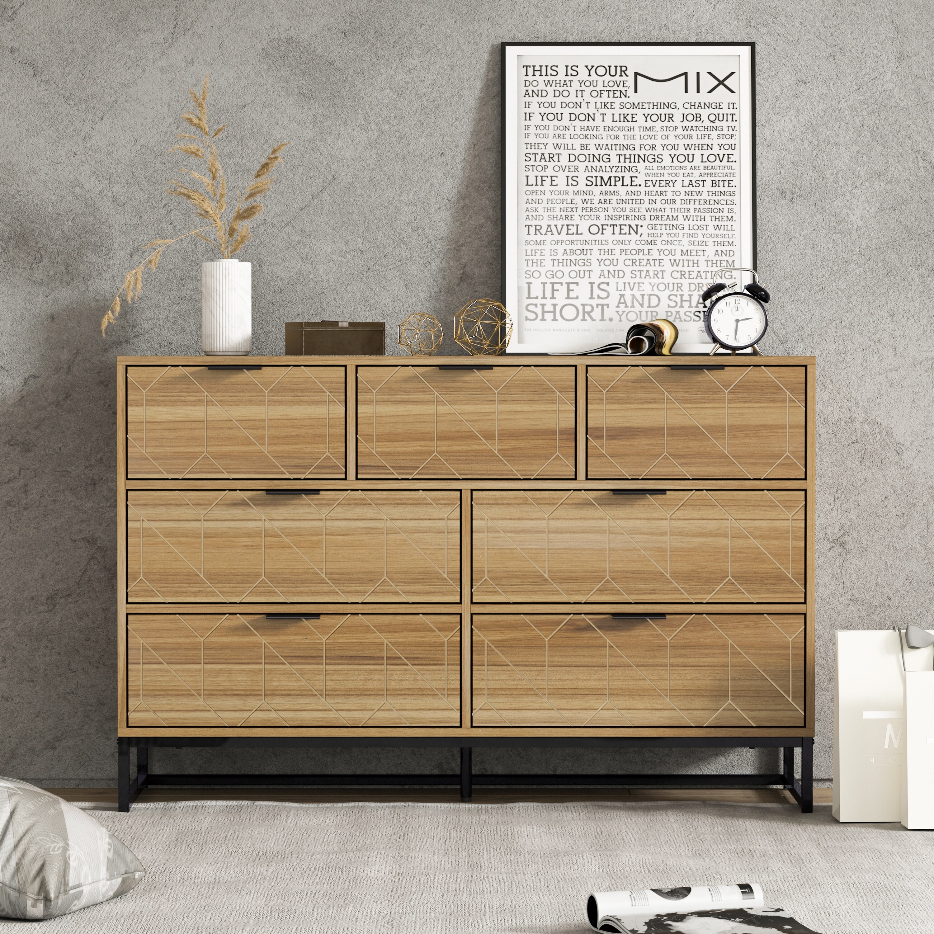 7 Drawer Dresser Wood Cabinet - - 37455464 - Mycitystee