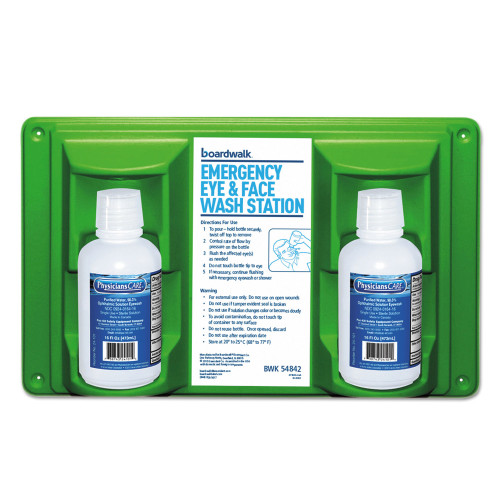 Boardwalk Emergency Eyewash Station， 16 oz Bottle， 2 Bottles/Station (54842) - Mycitystee