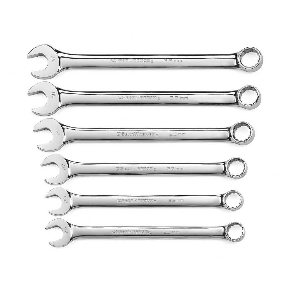 GEARWRENCH 6 Piece 12 Point Long Pattern Combination Wrench Set Metric 81922 from GEARWRENCH - Mycitystee