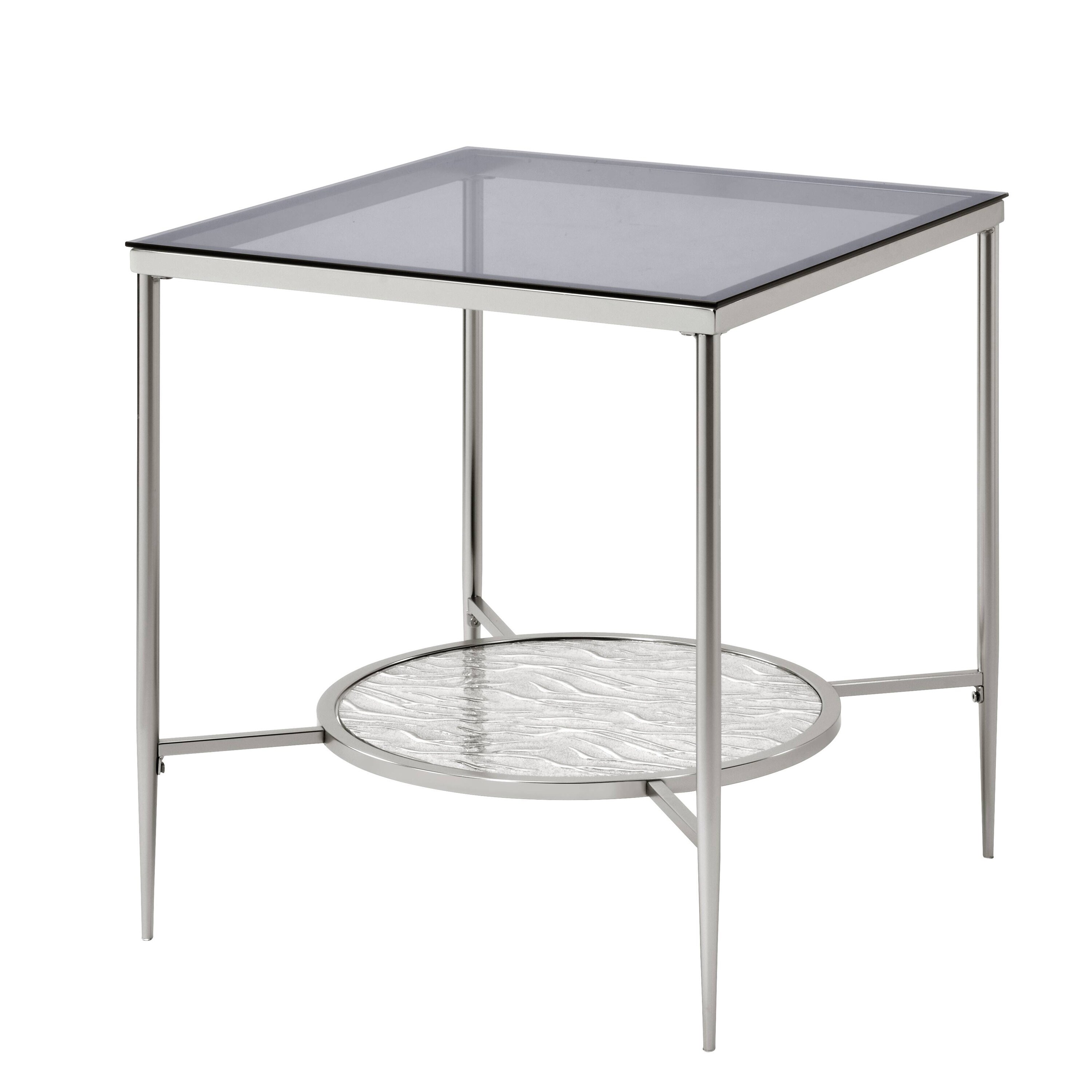 ACME Adelrik End Table in Glass and Chrome - Mycitystee