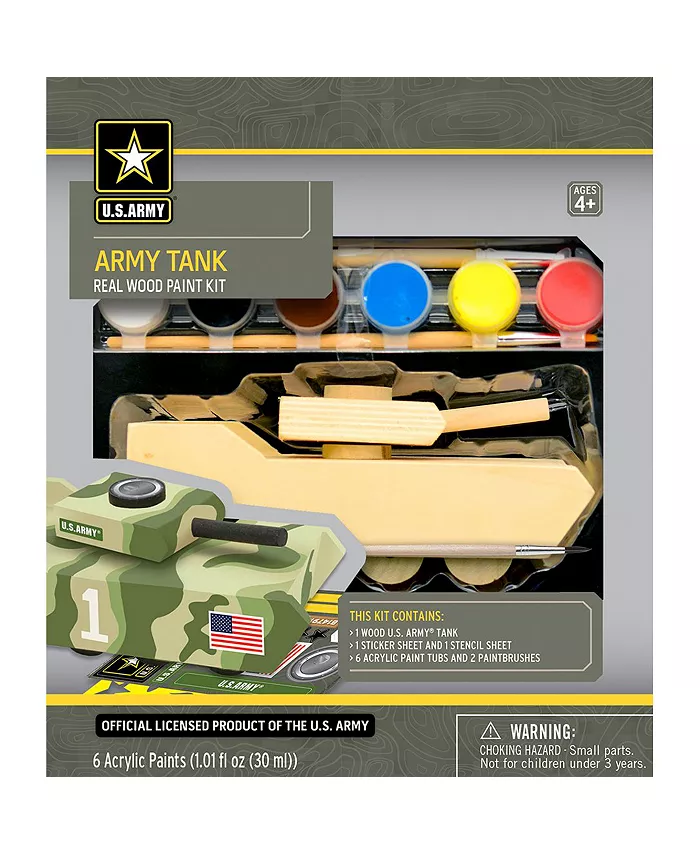 MasterPieces Puzzles Works of Ahhh Craft Set - U.S. Army Tank Wood Paint Kit - Mycitystee