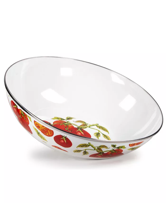 Golden Rabbit Tomatoes Enamelware Collection 5 Quart Serving Bowl - Mycitystee