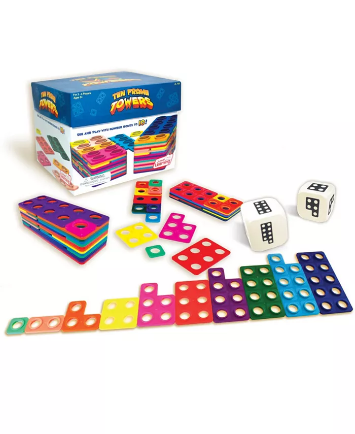 Junior Learning Ten Frame Towers Game Teaches counting numbers， visualizing numerals， and building number bonds - Mycitystee