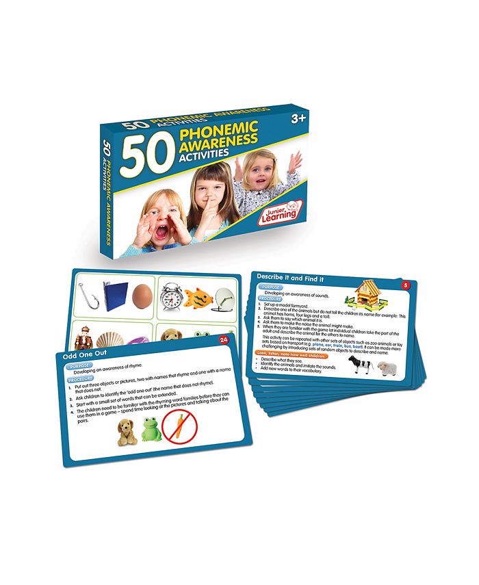 Junior Learning 50 Phonemic Awareness Activities Learning Set - Mycitystee