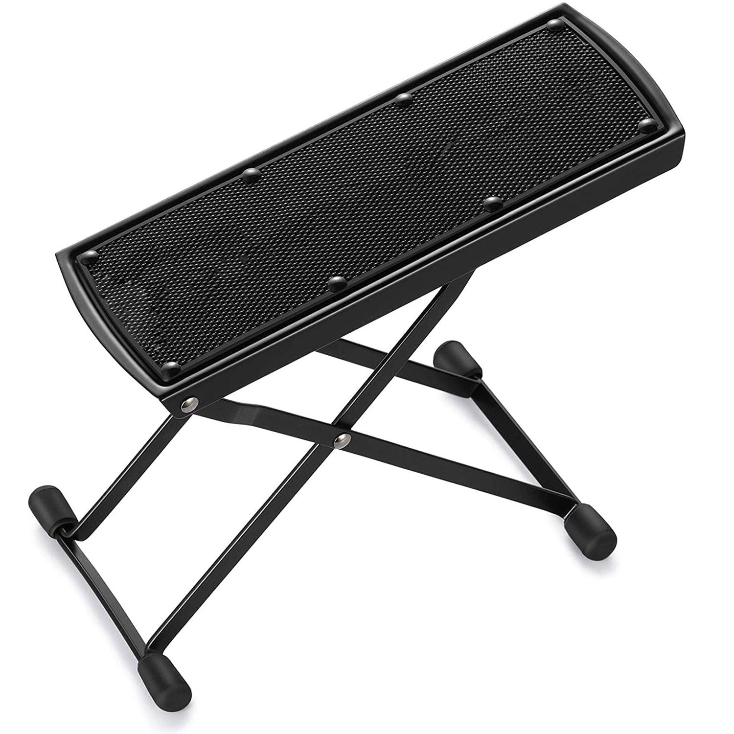 5 Core Guitar Foot Stool Black| Adjustable Guitar Leg Rest | Excellent Stability with Rubber End Caps and Non-Slip Rubber Pad | Footstool  for Guitar - Mycitystee