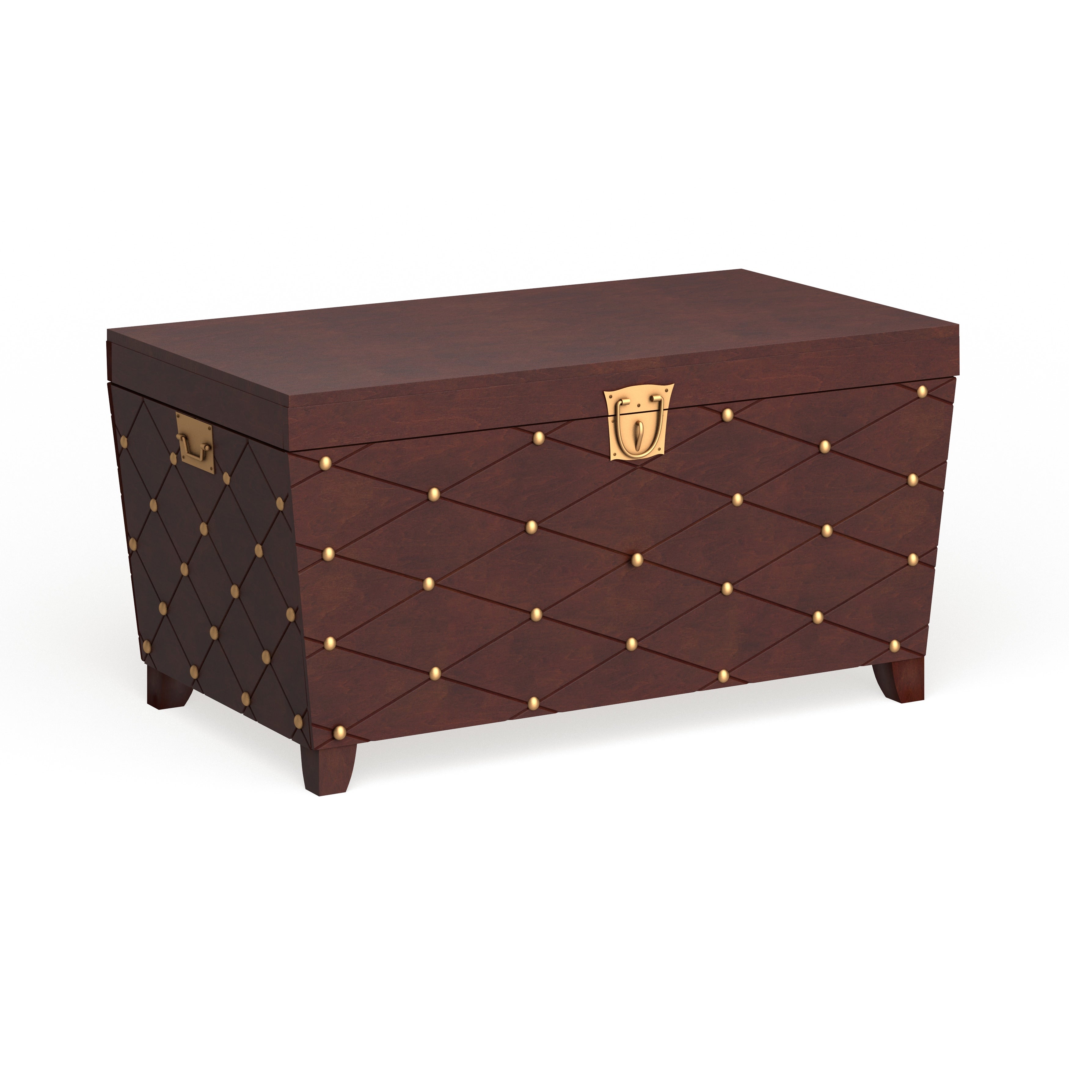 SEI Furniture Liatris Nailhead Espresso Coffee Table Trunk - Mycitystee