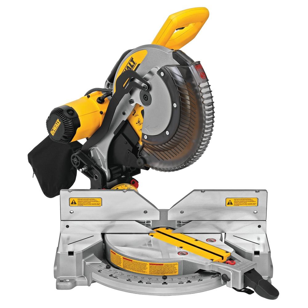 DEWALT 15 Amp Corded 12 in. Compound Double Bevel Miter Saw DWS716 - Mycitystee