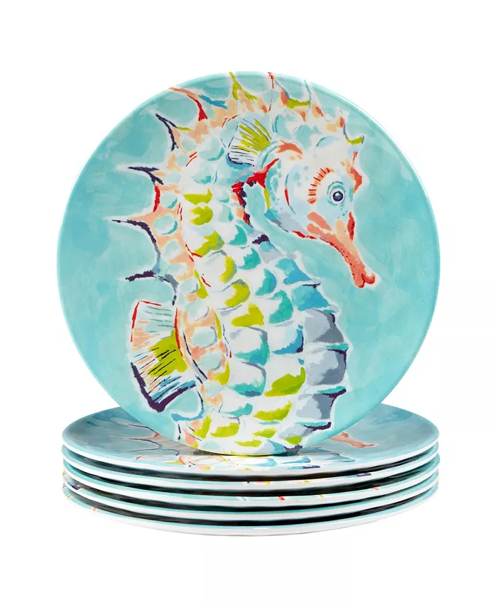 Certified International Certified Deep Sea 6 Piece Melamine Salad Plate - Mycitystee