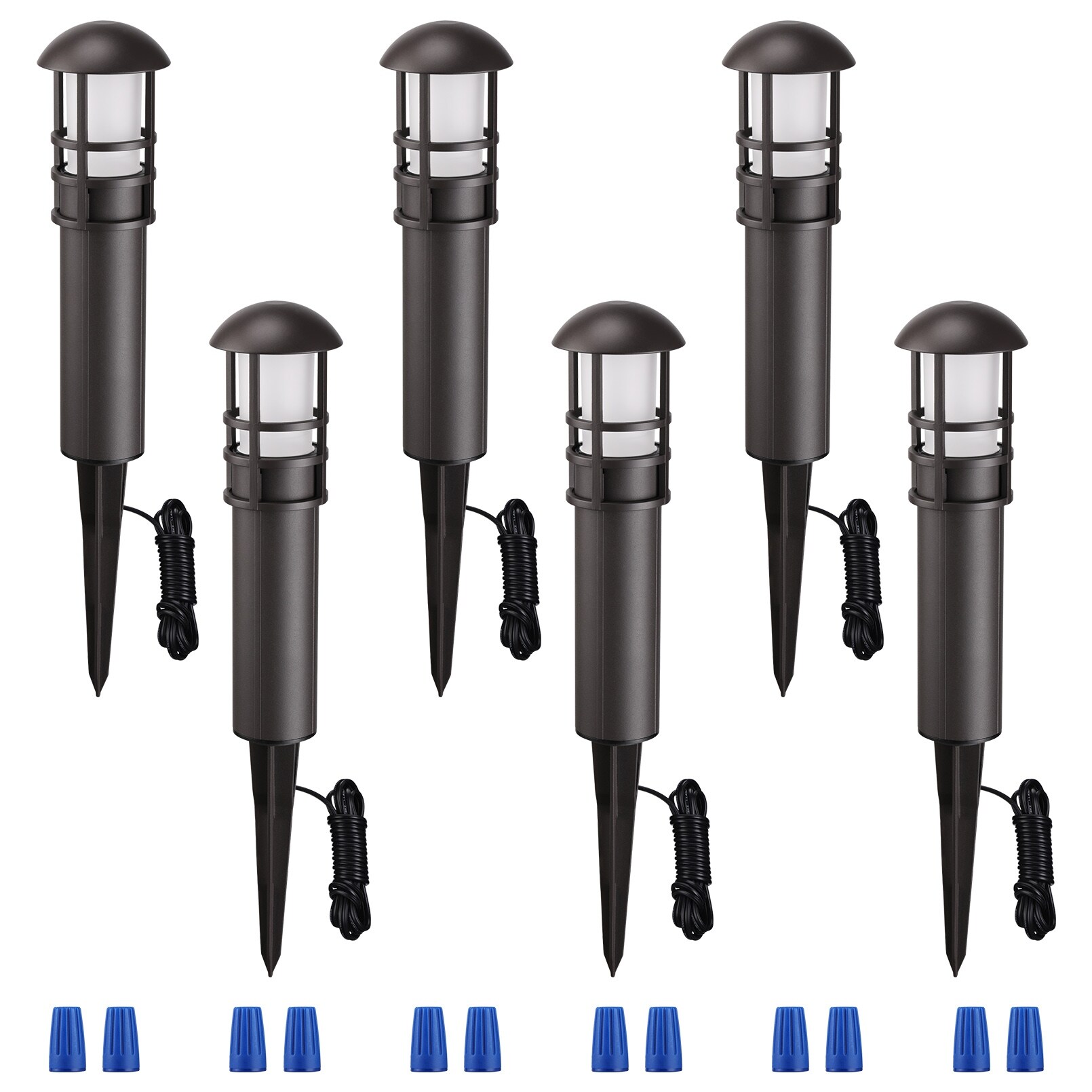 3W Low Voltage LED Landscape Light， Aluminum Housing， 4000K Cool White - 6PACK - Mycitystee