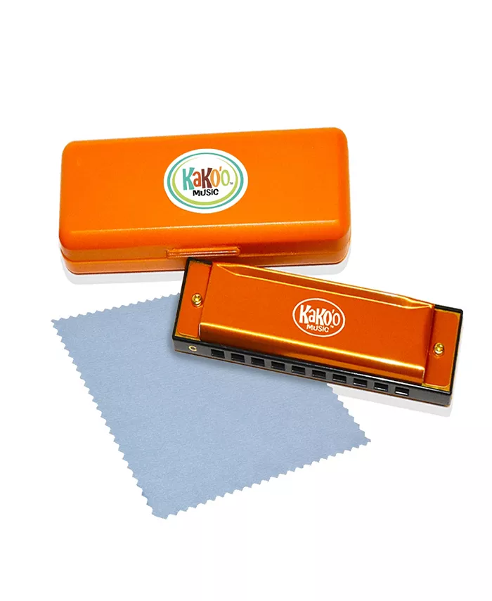KaKo'o Music Classic Orange Metal Harmonica - Mycitystee