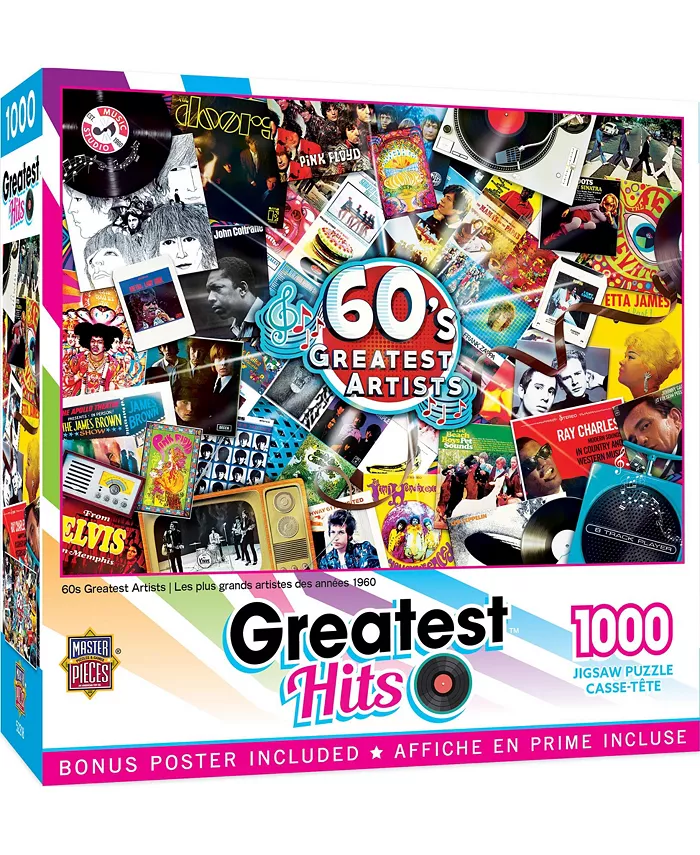 MasterPieces Puzzles MasterPieces 1000 Piece Puzzle - 60's Greatest Artists - 19.25