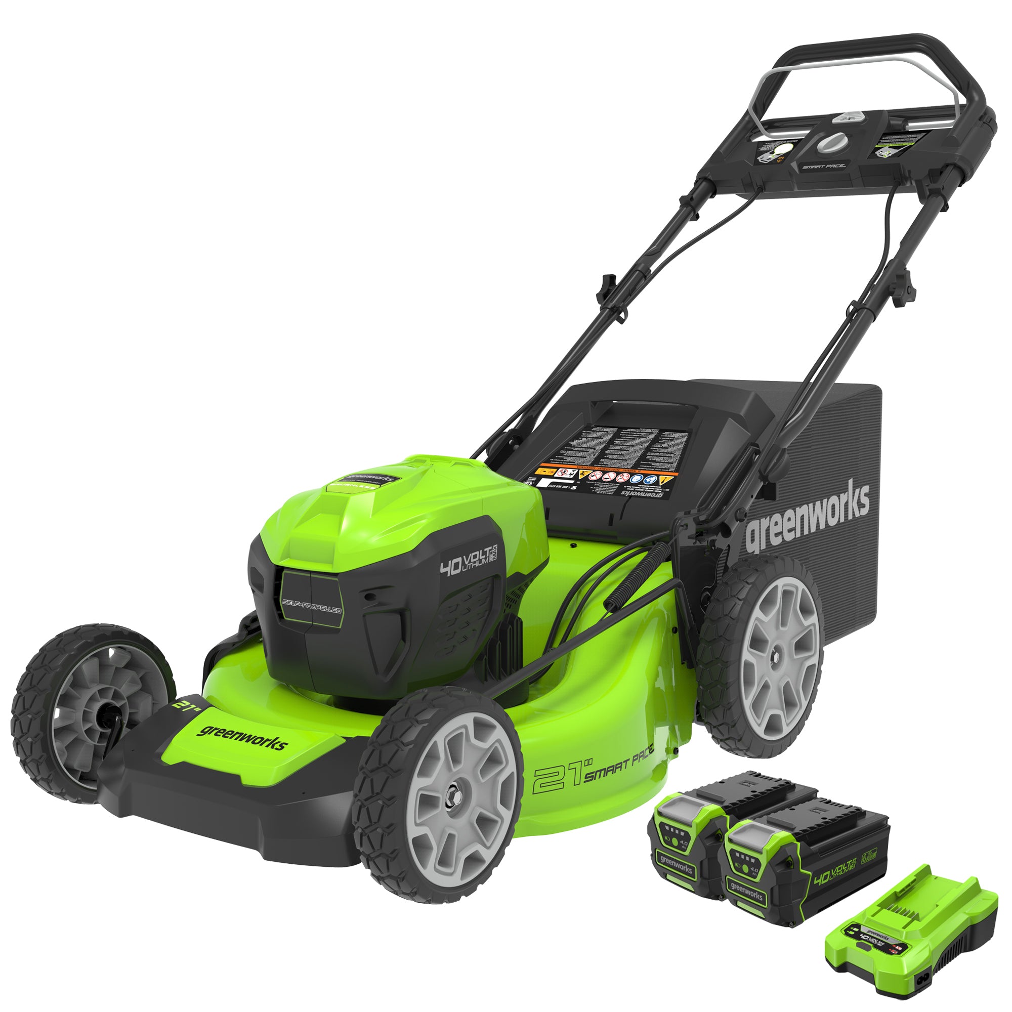 40V 21-Inch Cordless Self-Propelled Lawn Mower | Greenworks - Mycitystee