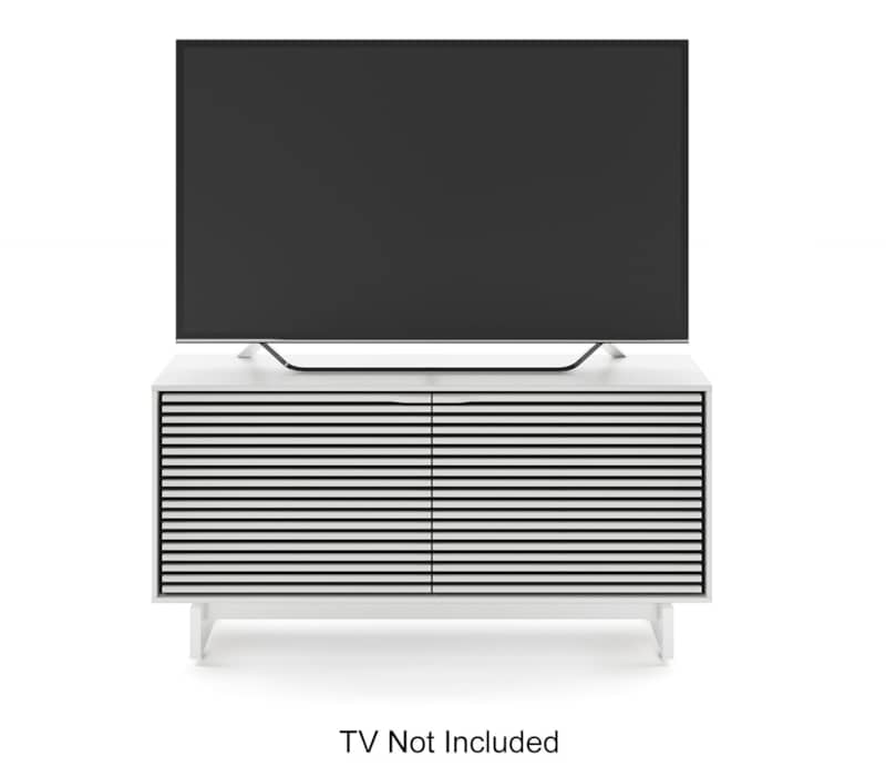 BDI Align Satin White Double Media Cabinet - Mycitystee