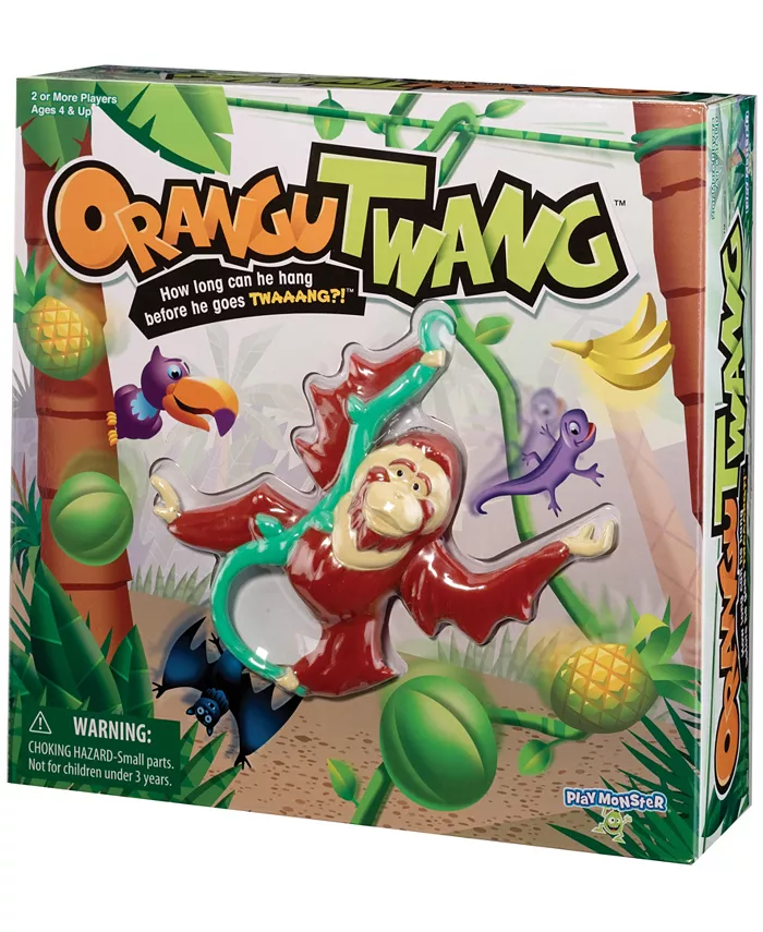 PLAYMONSTER Orangutwang Kids Game - How Long Can He Hang Before He Goes Twaaang?! - Mycitystee