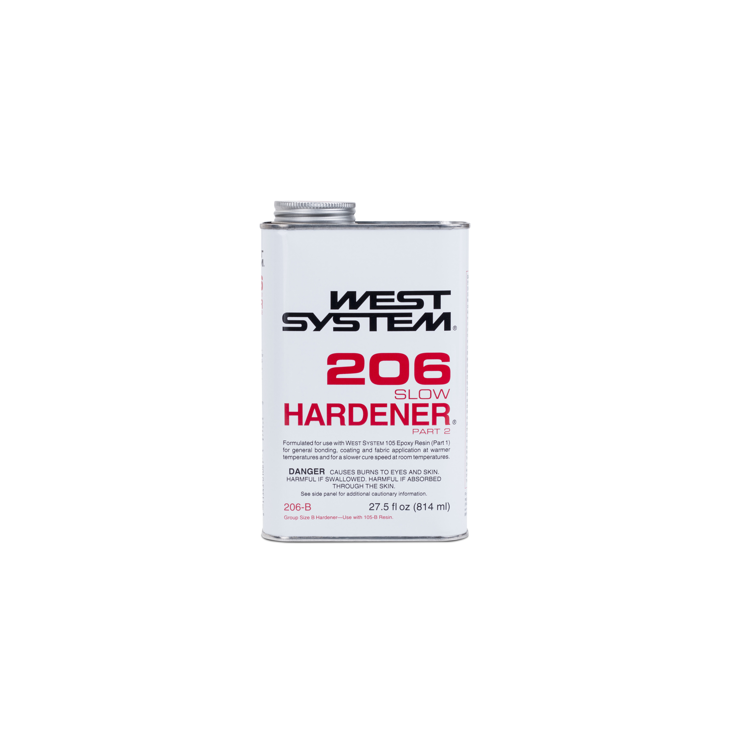 West System 206 Hardener Extra Strength Epoxy Slow Hardener Curing Agent 27.5 oz - Mycitystee